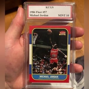 Micheal Jordan rookie fleer 1986 mint 10